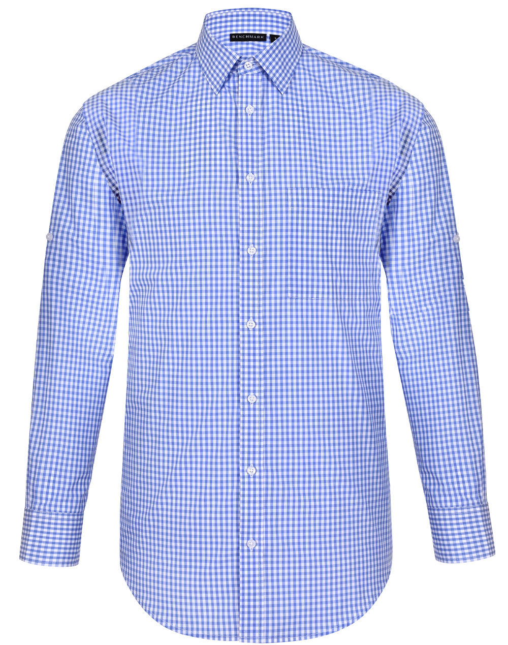 Mens Gingham Check Long Sleeve Shirt - M7300L