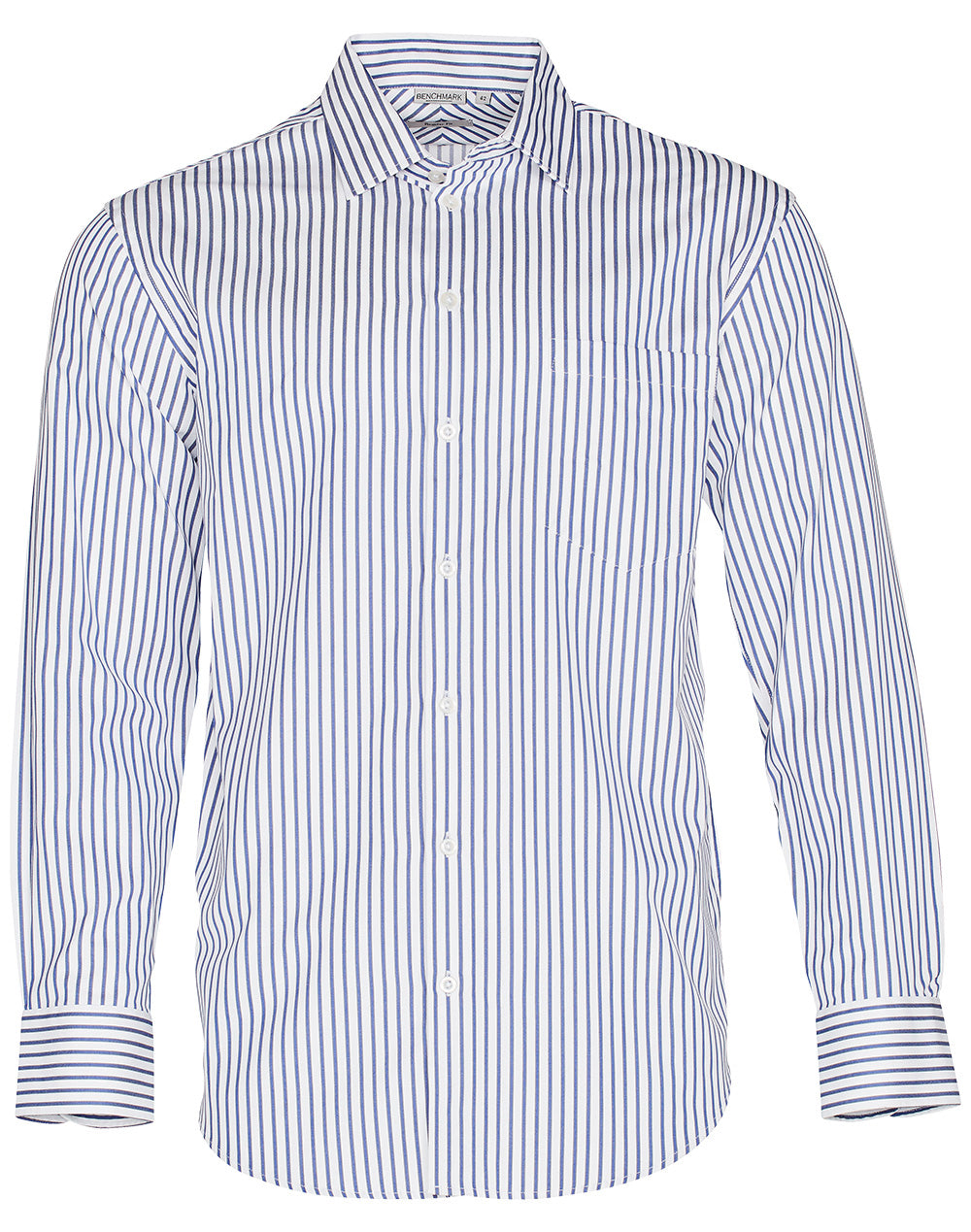 Mens Sateen Stripe Long Sleeve Shirt - M7310L