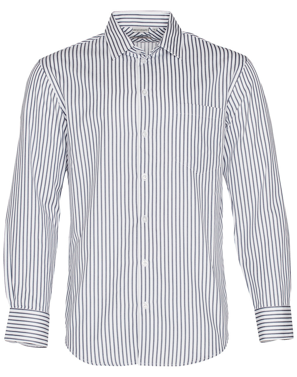 Mens Sateen Stripe Long Sleeve Shirt - M7310L