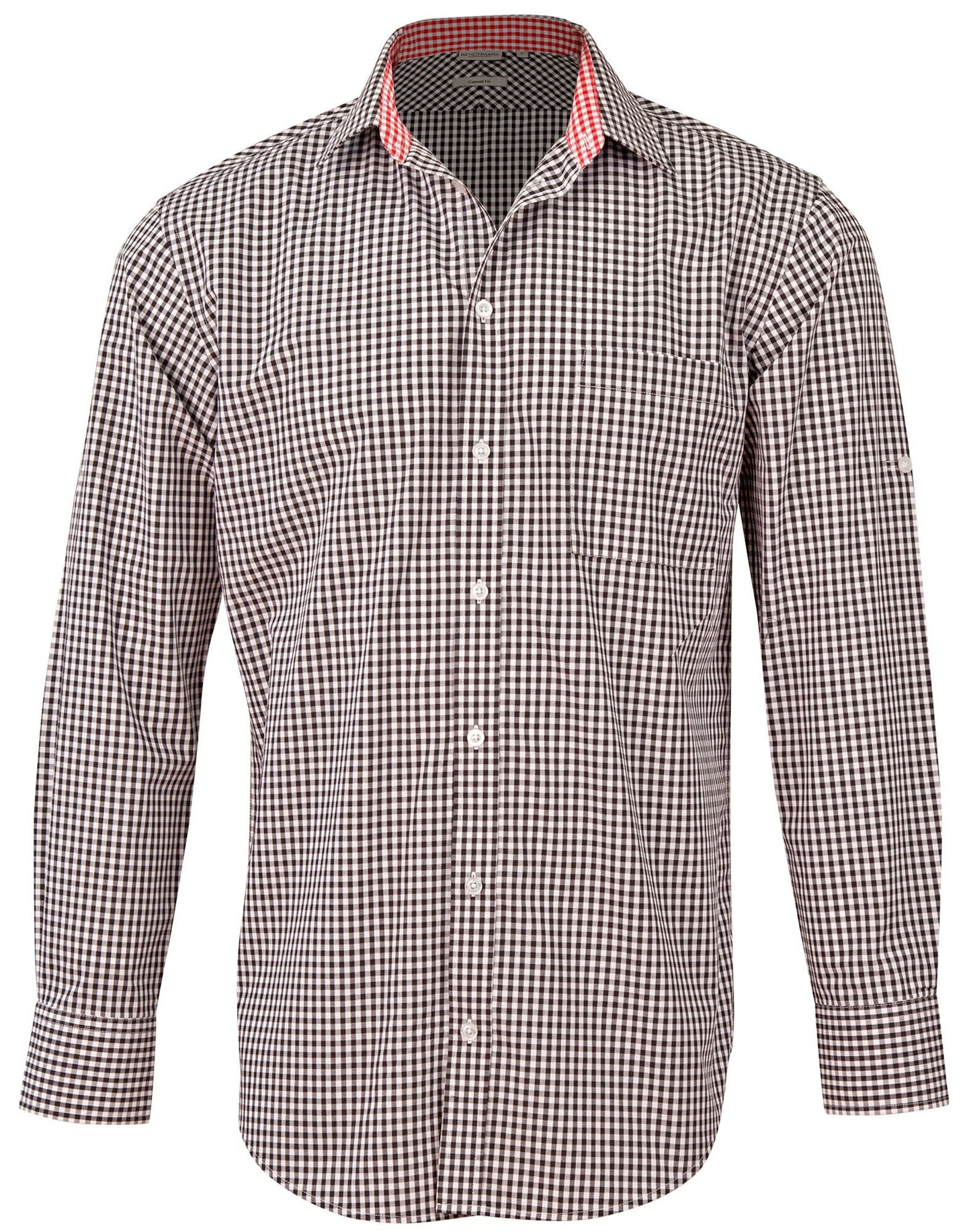 Mens Gingham Check Long Sleeve Shirt - M7330L