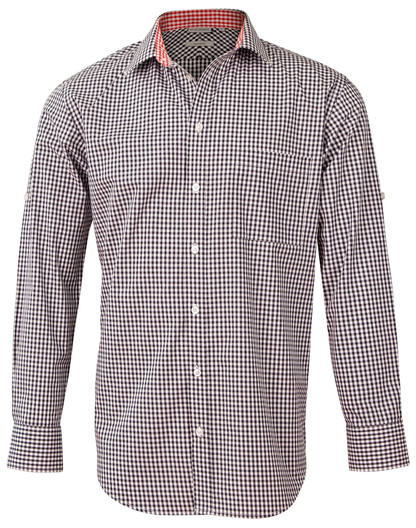 Mens Gingham Check Long Sleeve Shirt - M7330L