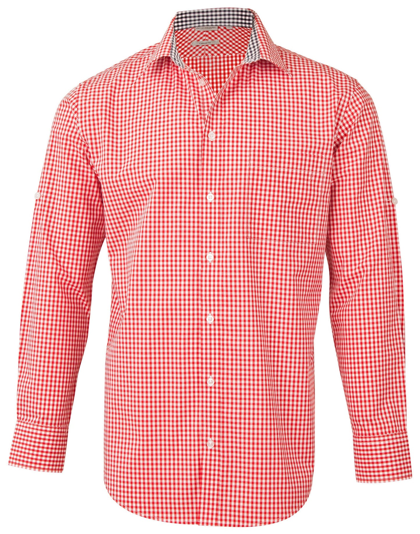 Mens Gingham Check Long Sleeve Shirt - M7330L