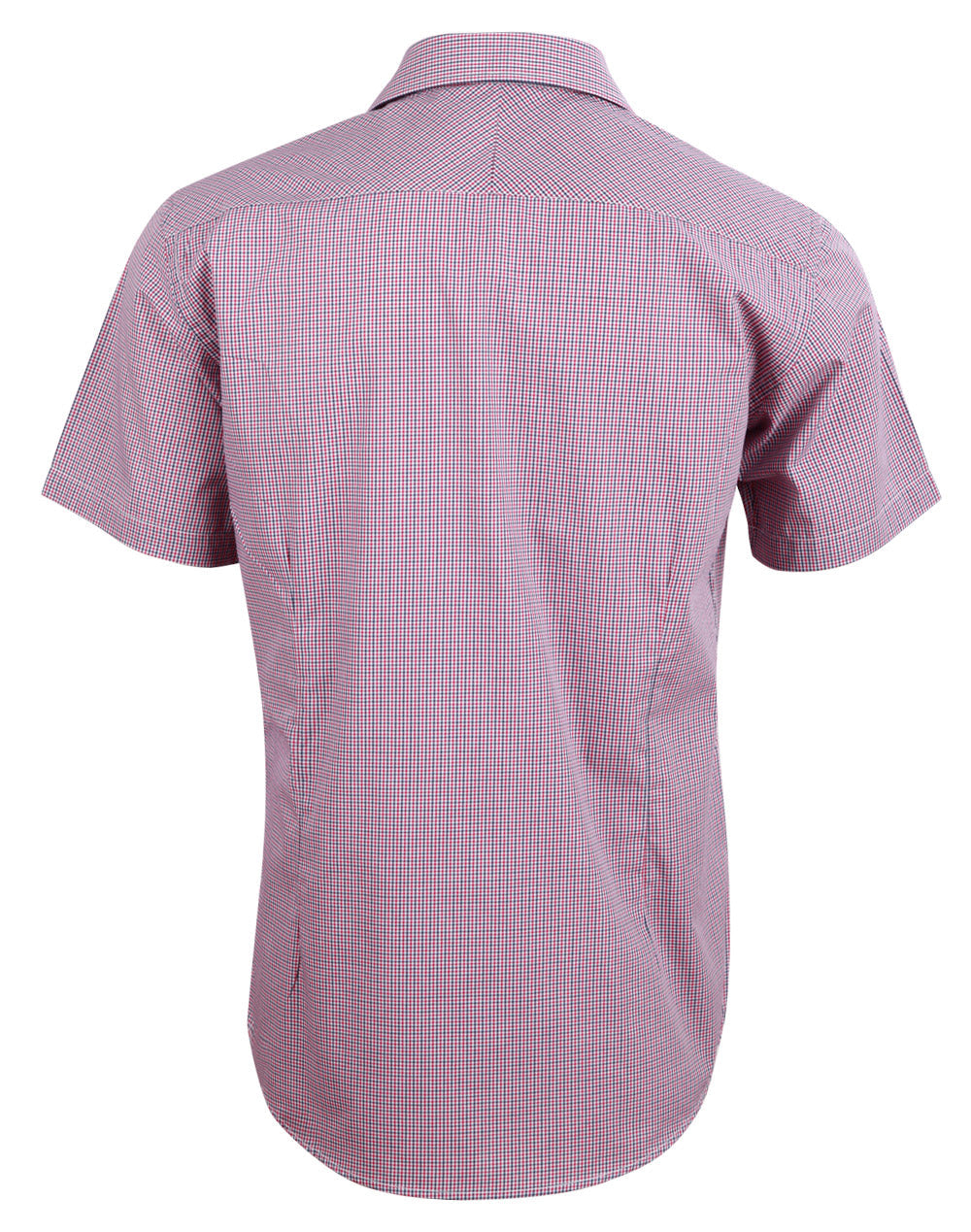 Mens Two Tone Mini Gingham Short Sleeve Shirt - M7340S