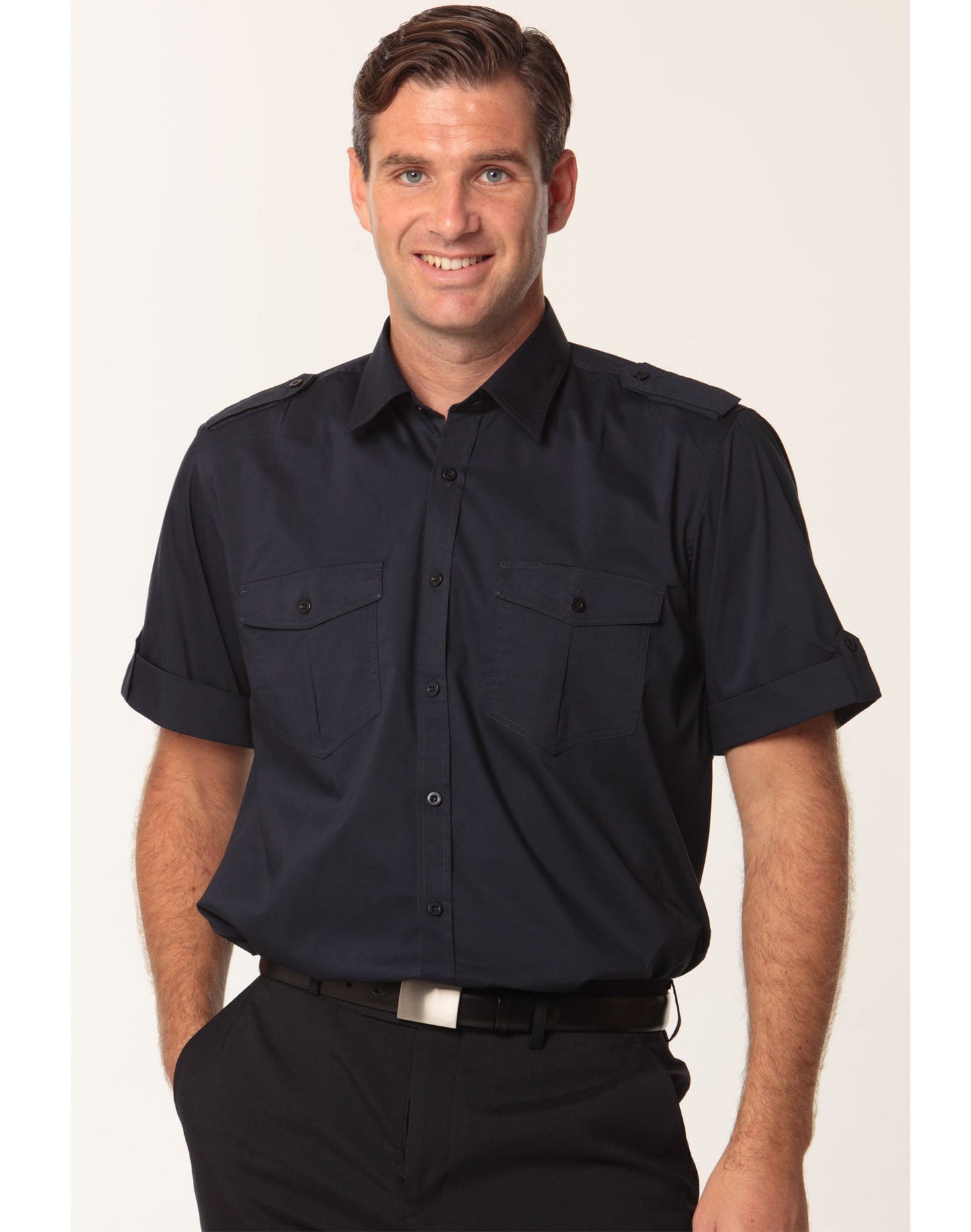 Mens Short Sleeve Military Shirt - M7911