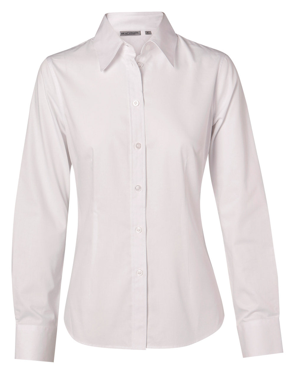 Ladies Cotton/Poly Stretch Long Sleeve Shirt - M8020L