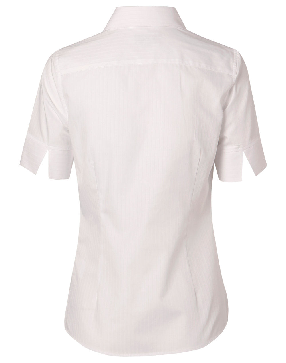 Ladies Self Stripe Short Sleeve Shirt - M8100S