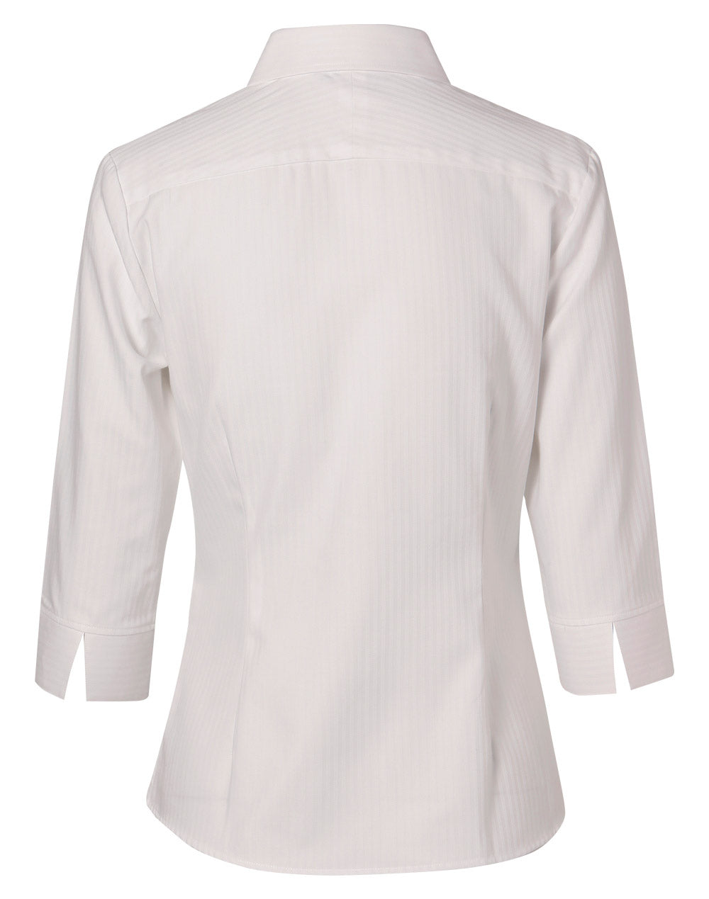 Ladies Mini Herringbone 3/4 Sleeve Shirt - M8113