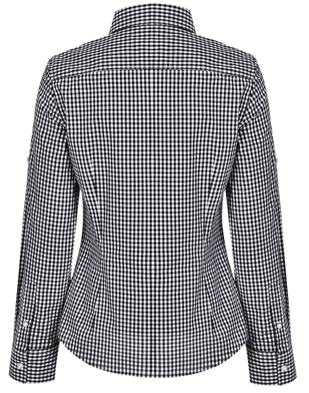 Ladies Gingham Check Long Sleeve Shirt - M8300L