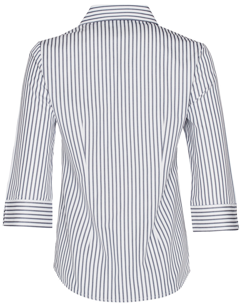 Ladies Sateen Stripe 3/4 Sleeve Shirt - M8310Q