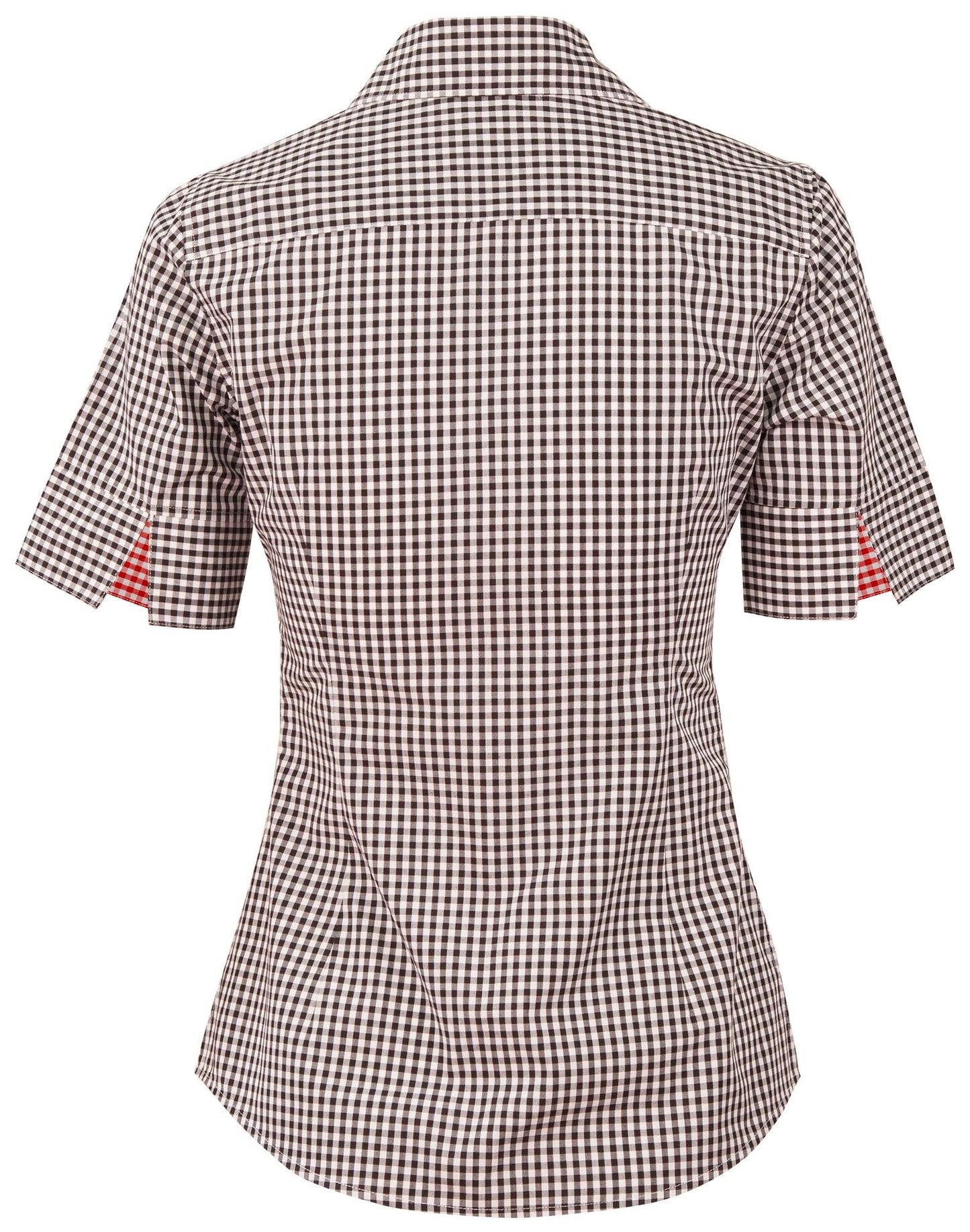 Ladies Gingham Check Short Sleeve Shirt - M8330S