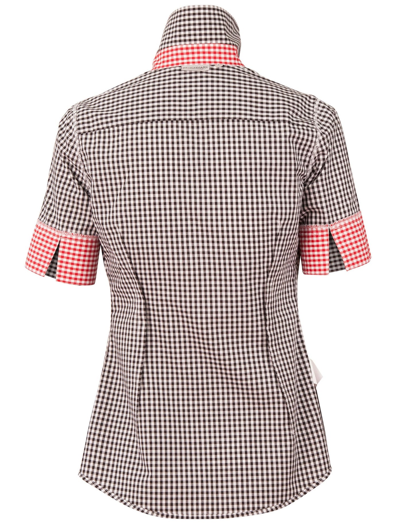 Ladies Gingham Check Short Sleeve Shirt - M8330S