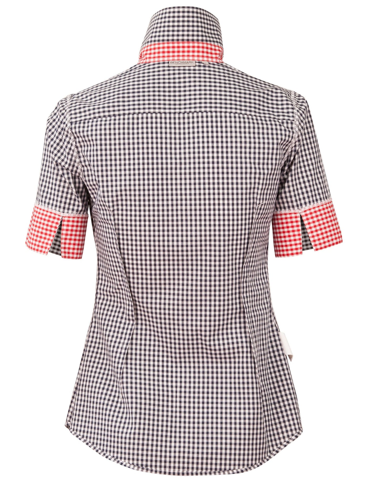 Ladies Gingham Check Short Sleeve Shirt - M8330S