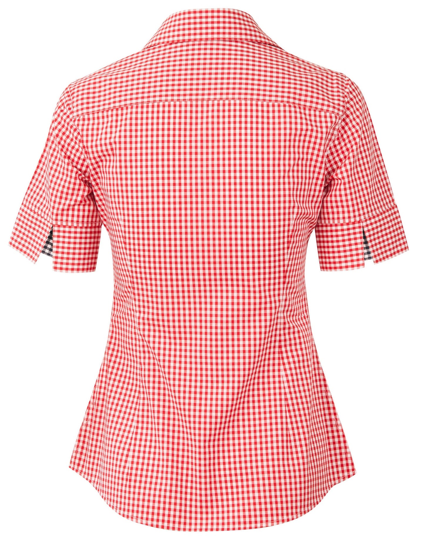 Ladies Gingham Check Short Sleeve Shirt - M8330S