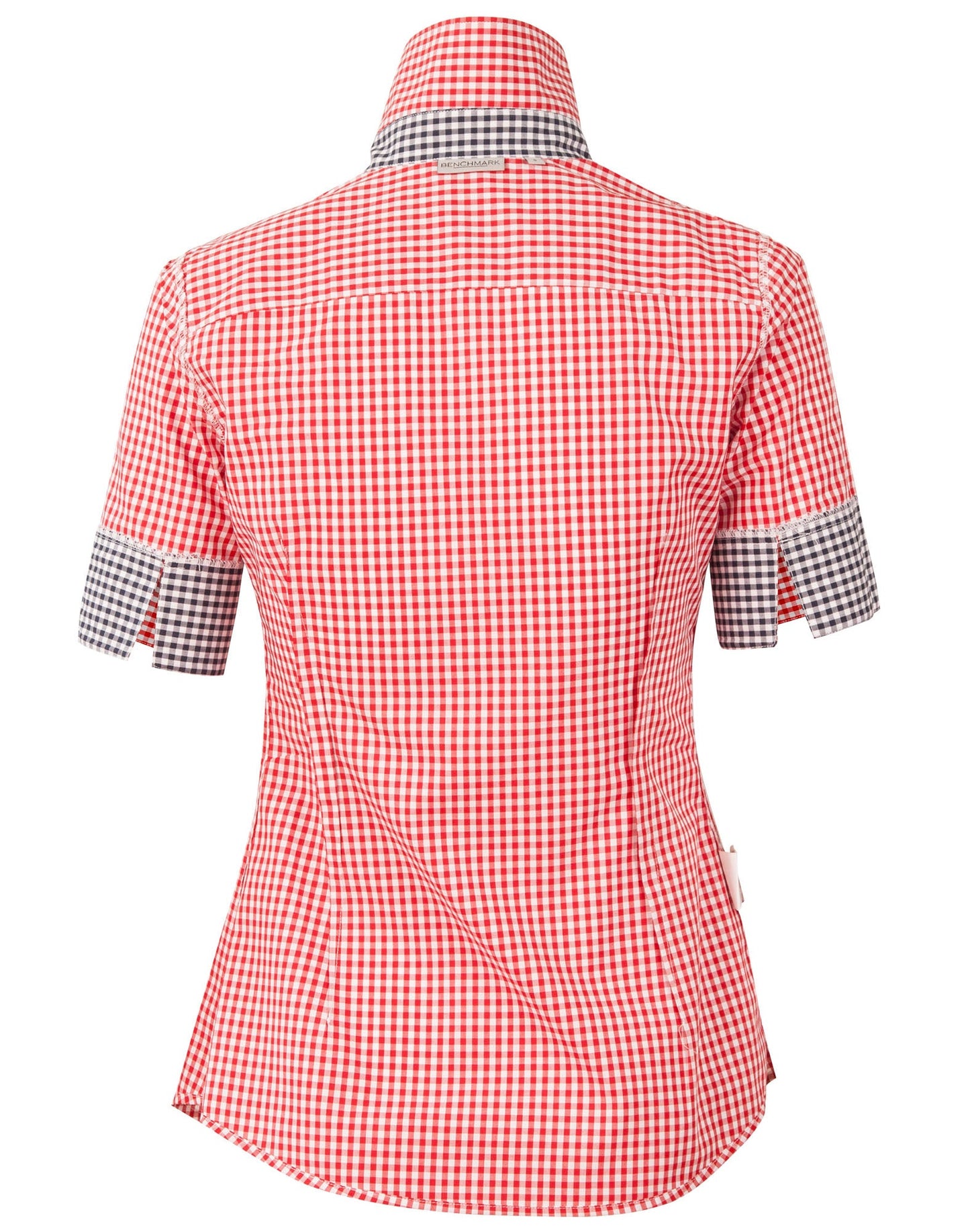 Ladies Gingham Check Short Sleeve Shirt - M8330S