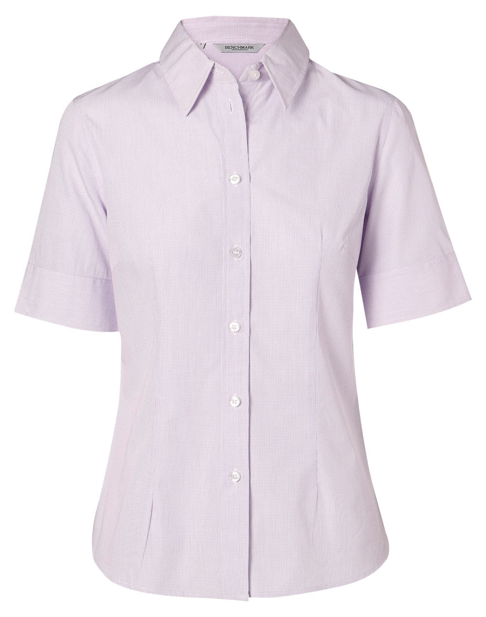 Ladies Mini Check Short Sleeve Shirt - M8360S