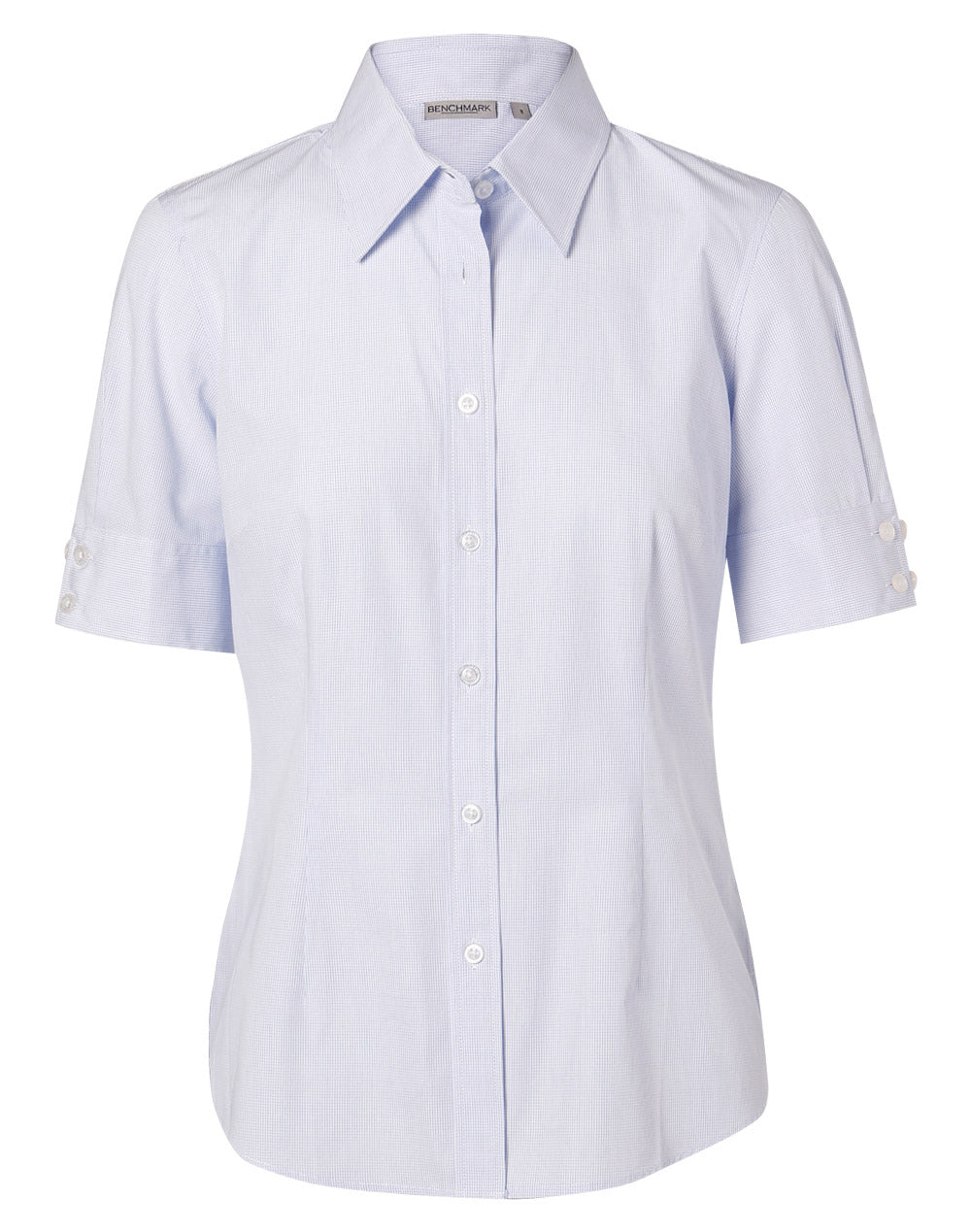 Ladies Mini Check Short Sleeve Shirt - M8360S
