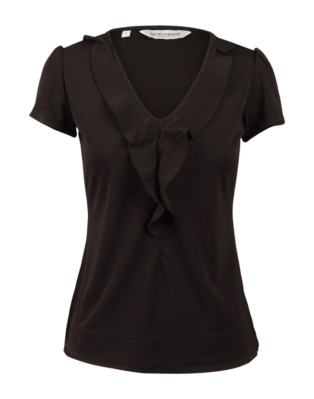 Ladies Ruffle Front Blouse - M8820