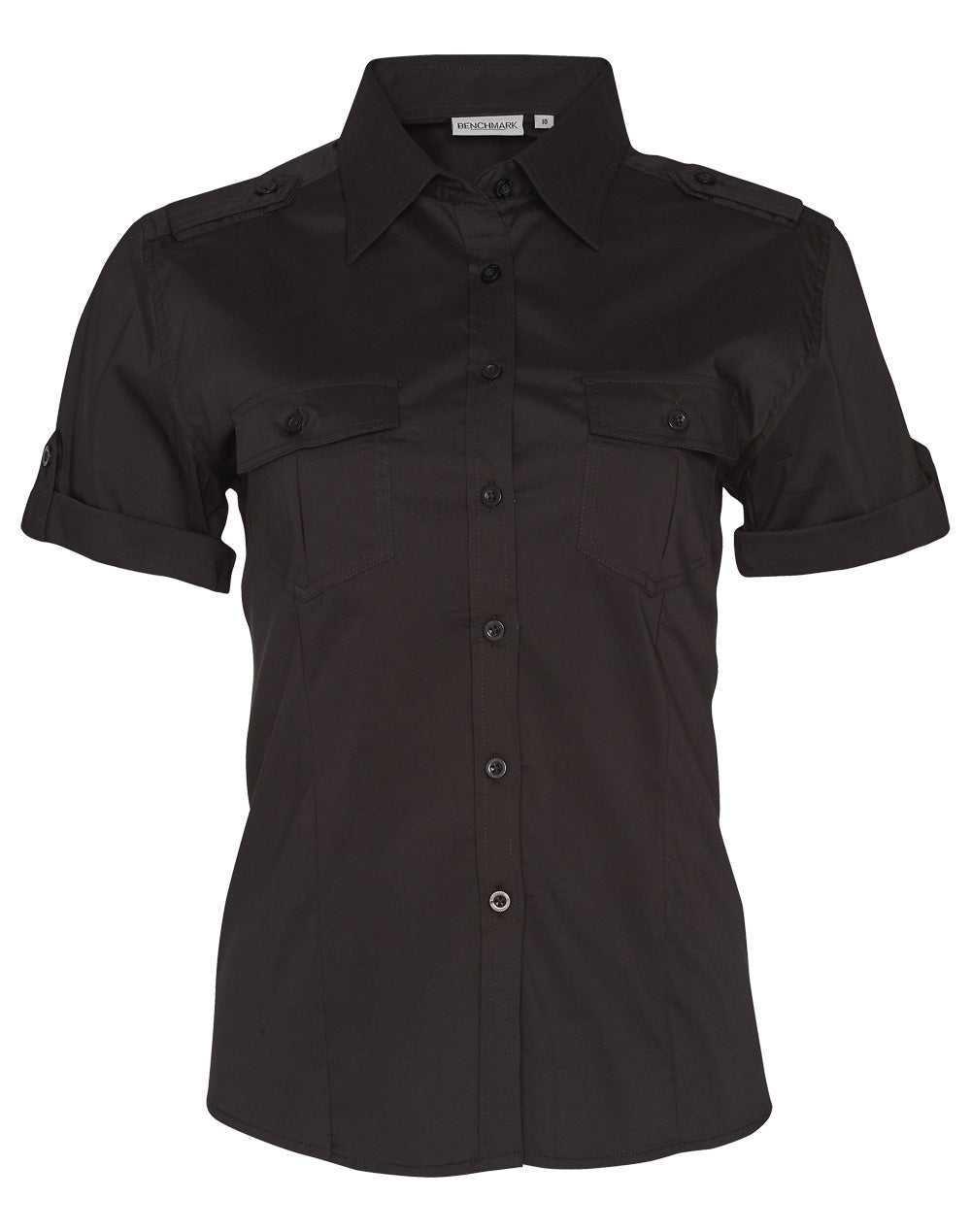 Ladies Short Sleeve Military Shirt - M8911