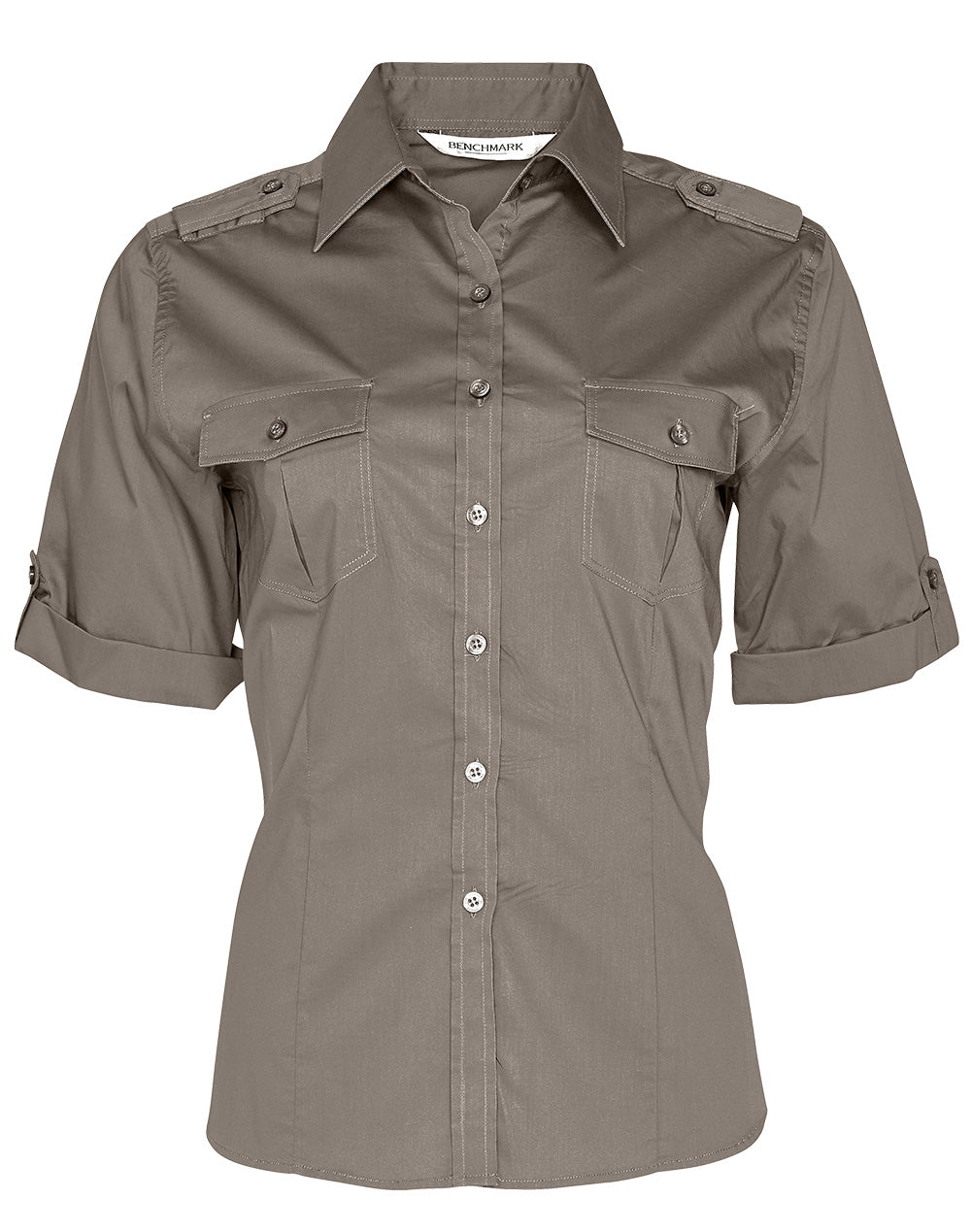 Ladies Short Sleeve Military Shirt - M8911