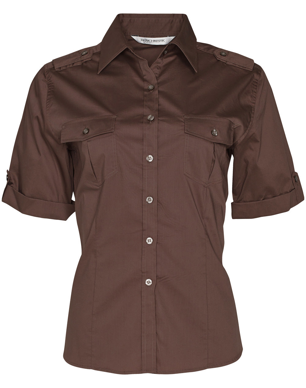 Ladies Short Sleeve Military Shirt - M8911