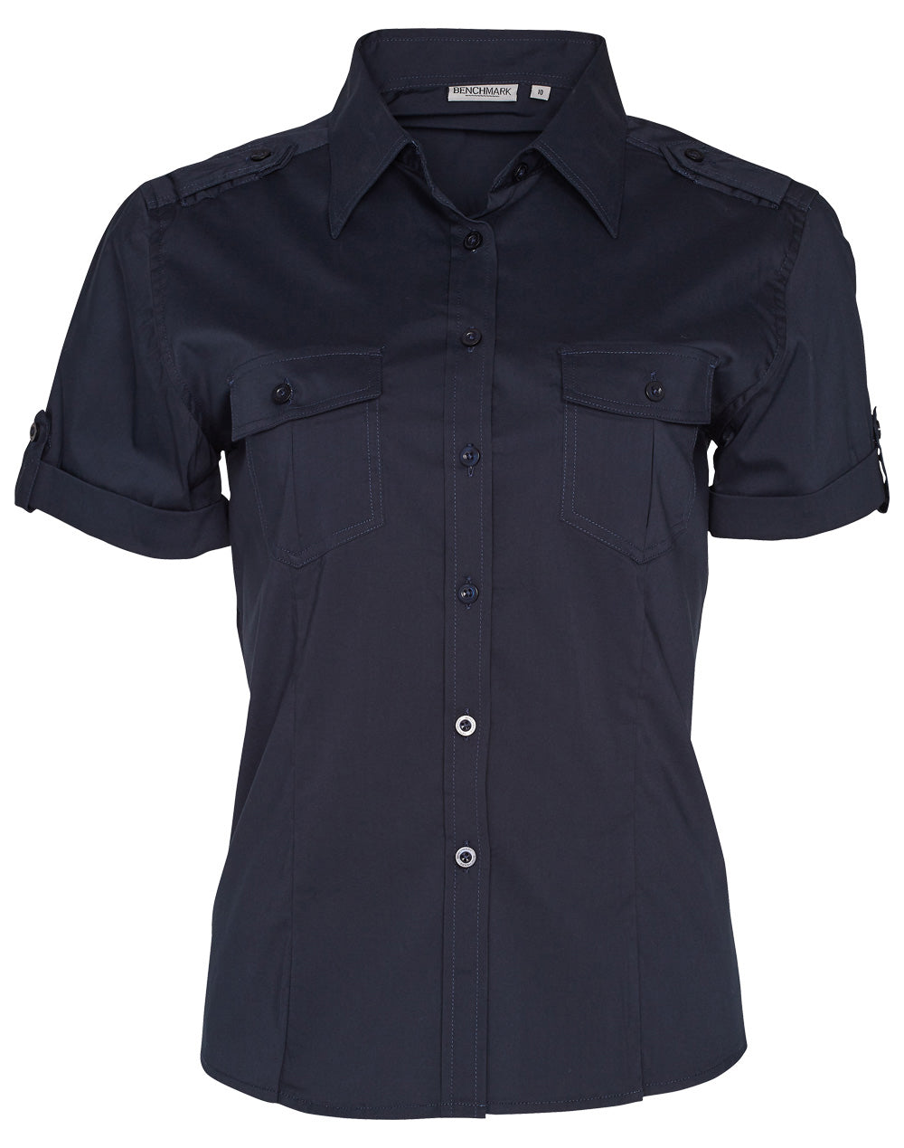 Ladies Short Sleeve Military Shirt - M8911