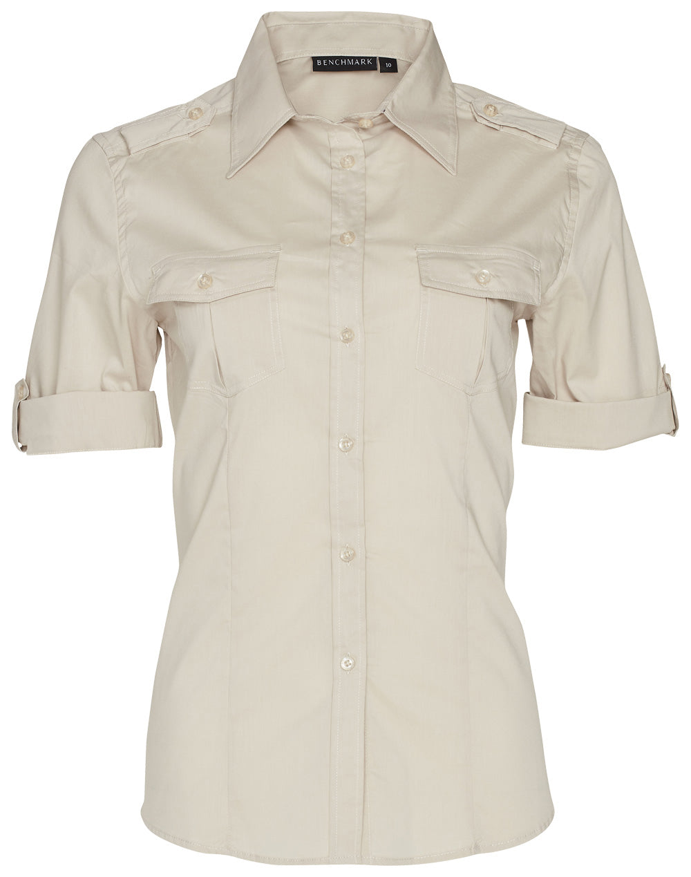 Ladies Short Sleeve Military Shirt - M8911