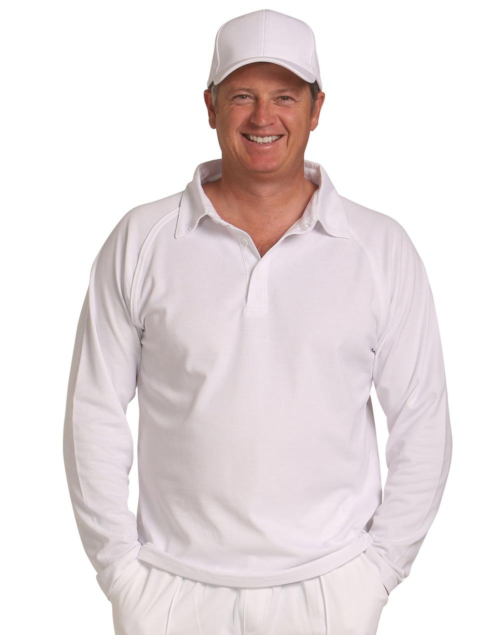 Men's Long Sleeve TrueDry Cricket Polo - PS29L
