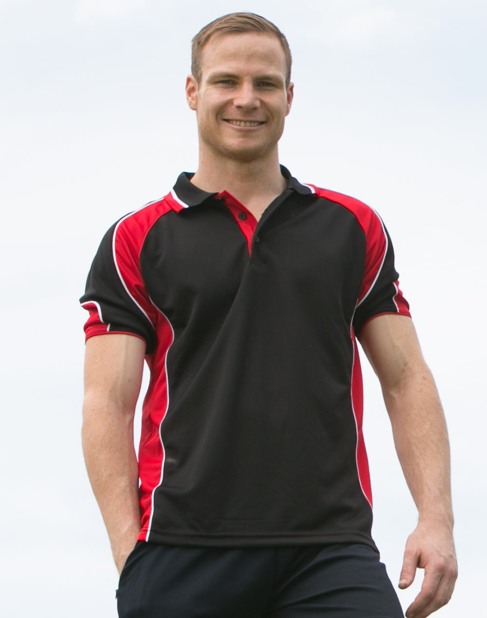 Men's Cooldry Contrast Polo Sleeve Panels - PS61(8 colours)