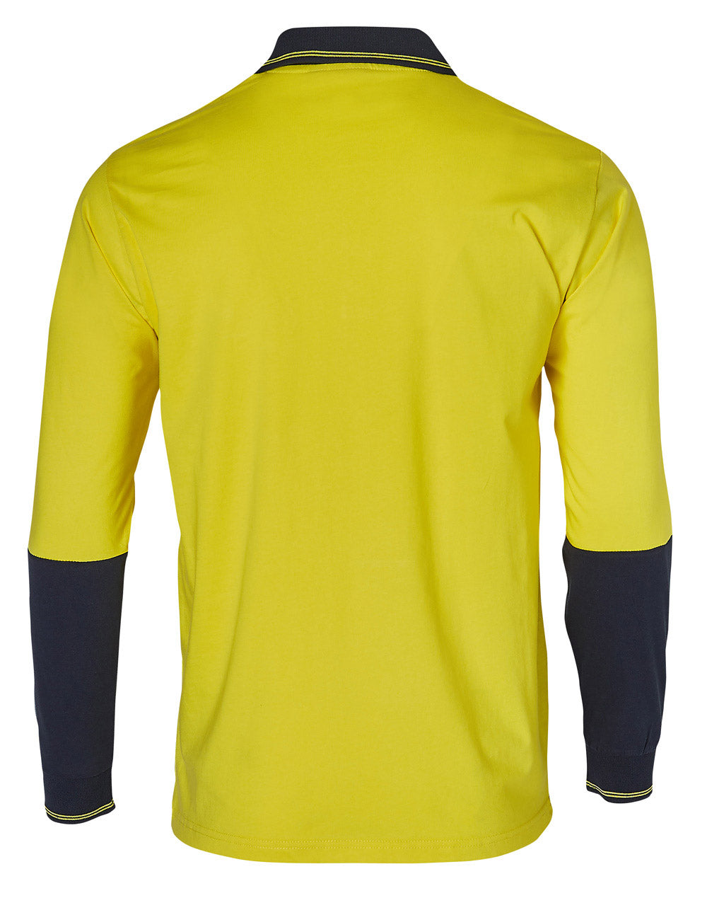 Hi Vis Cotton Two Tone Long Sleeve Polo - SW36