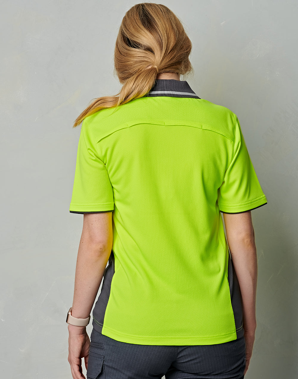 Unisex Hi-Vis Bamboo Charcoal Vented Short Sleeve Polo - SW79