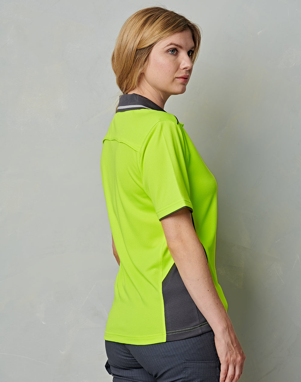 Unisex Hi-Vis Bamboo Charcoal Vented Short Sleeve Polo - SW79