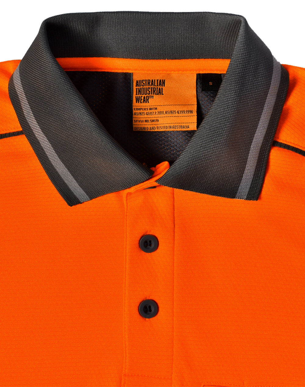 Unisex Hi-Vis Bamboo Charcoal Vented Short Sleeve Polo - SW79