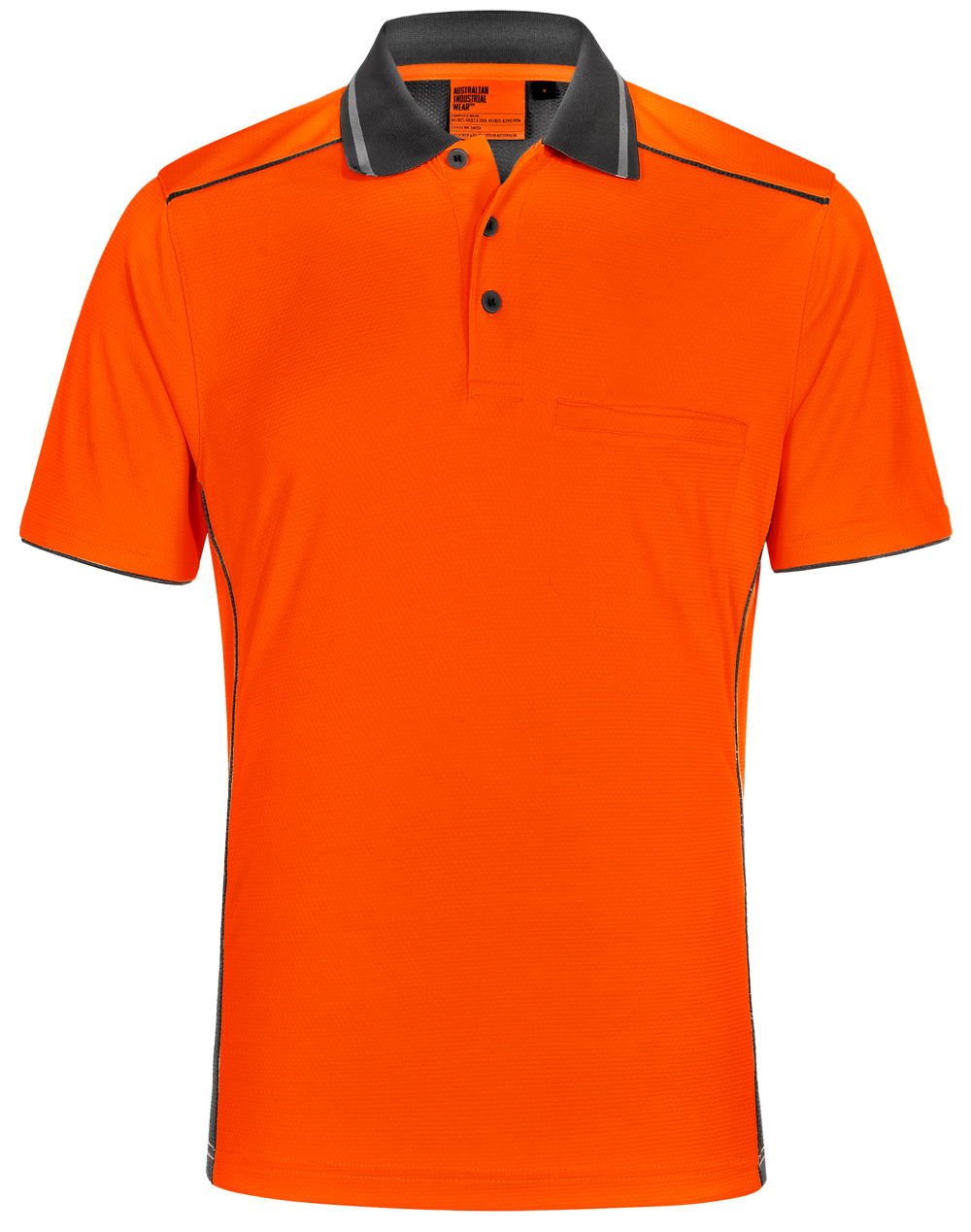 Unisex Hi-Vis Bamboo Charcoal Vented Short Sleeve Polo - SW79