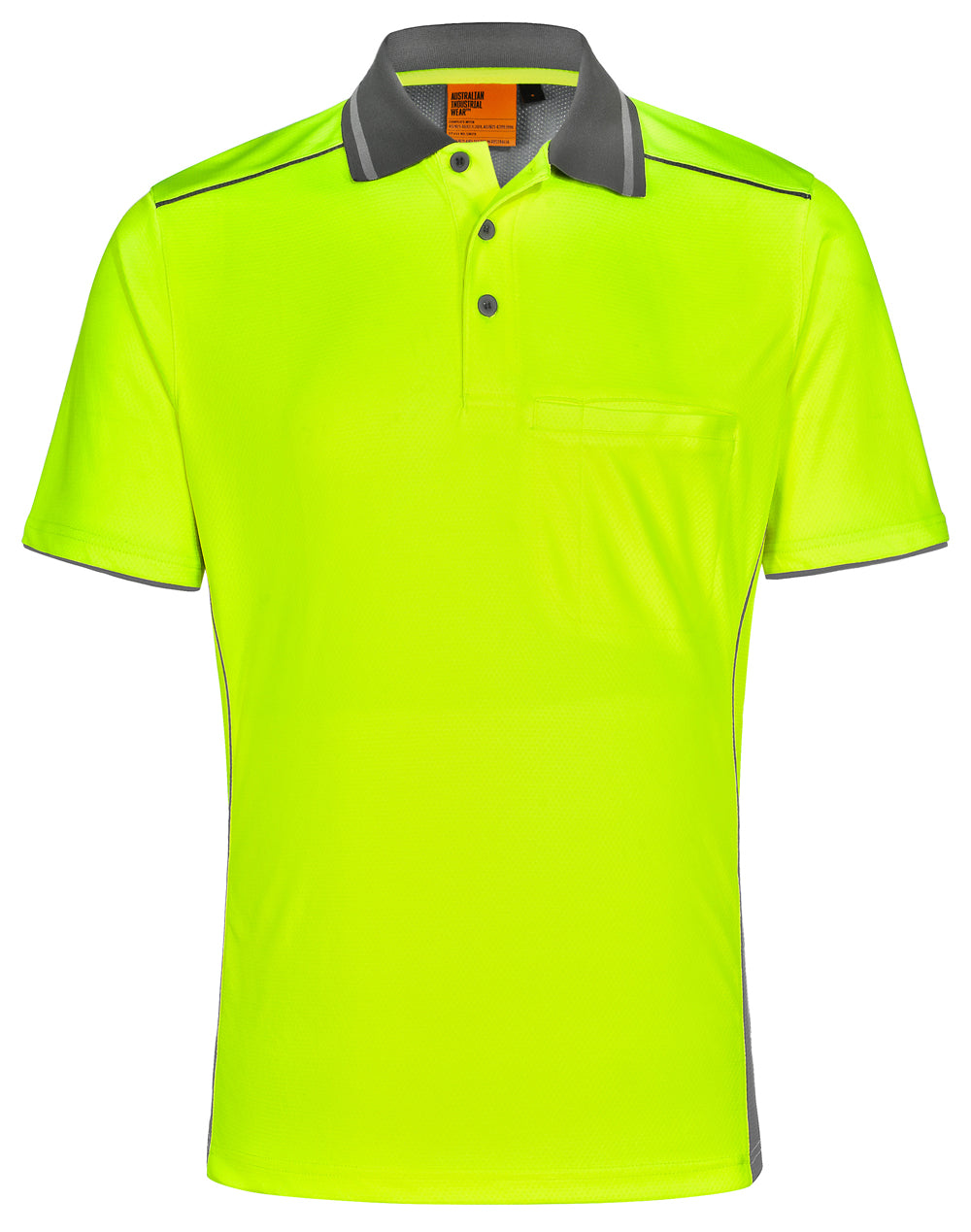 Unisex Hi-Vis Bamboo Charcoal Vented Short Sleeve Polo - SW79