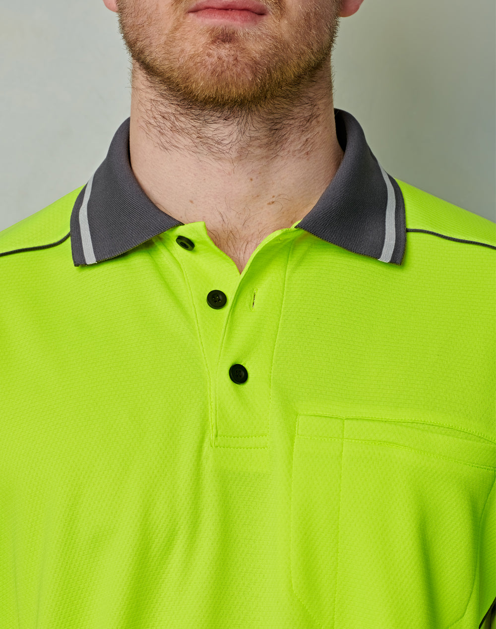 Unisex Hi-Vis Bamboo Charcoal Vented Short Sleeve Polo - SW79