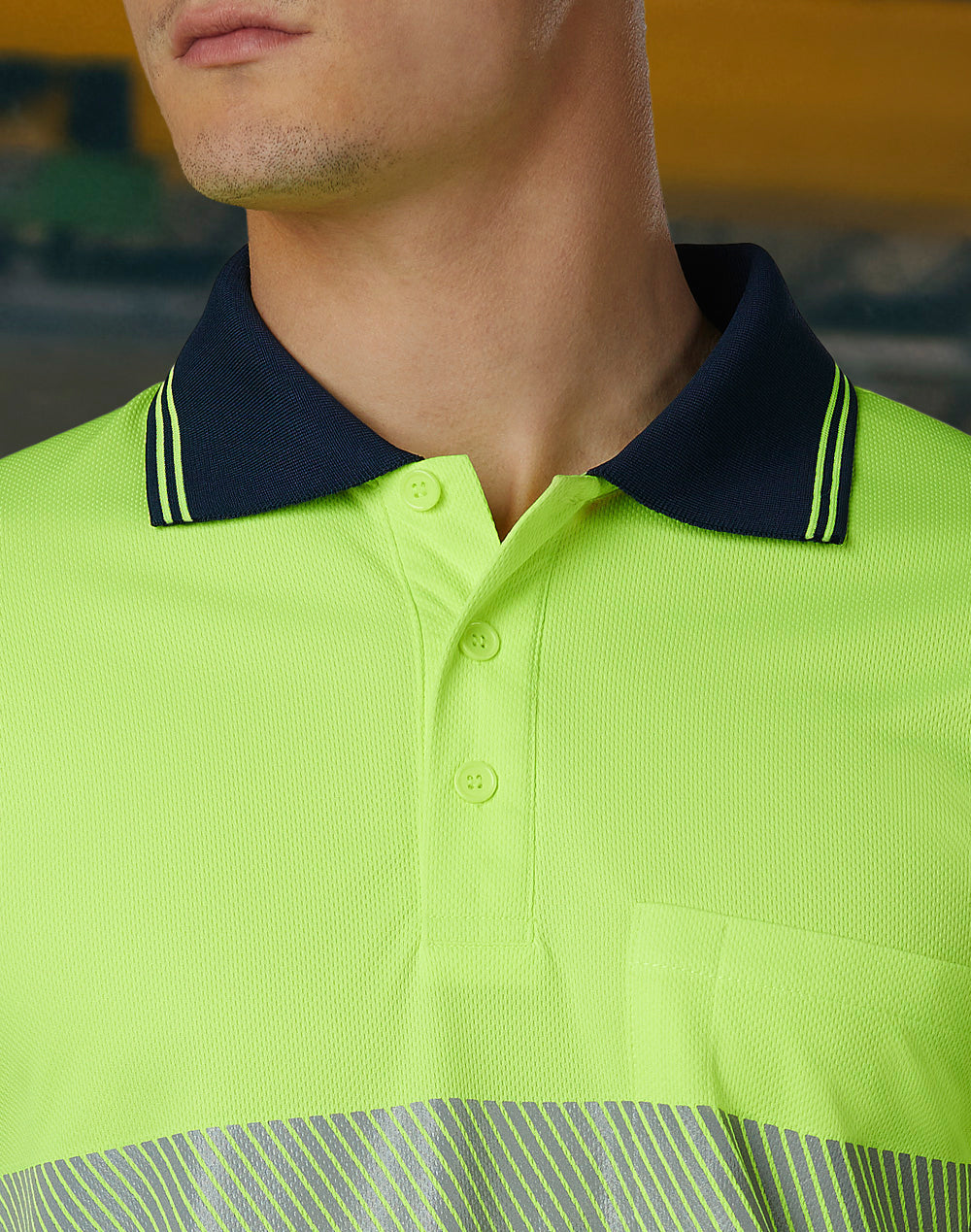 Unisex Cooldry Segmented Safety Short Sleeve Polo - SW85