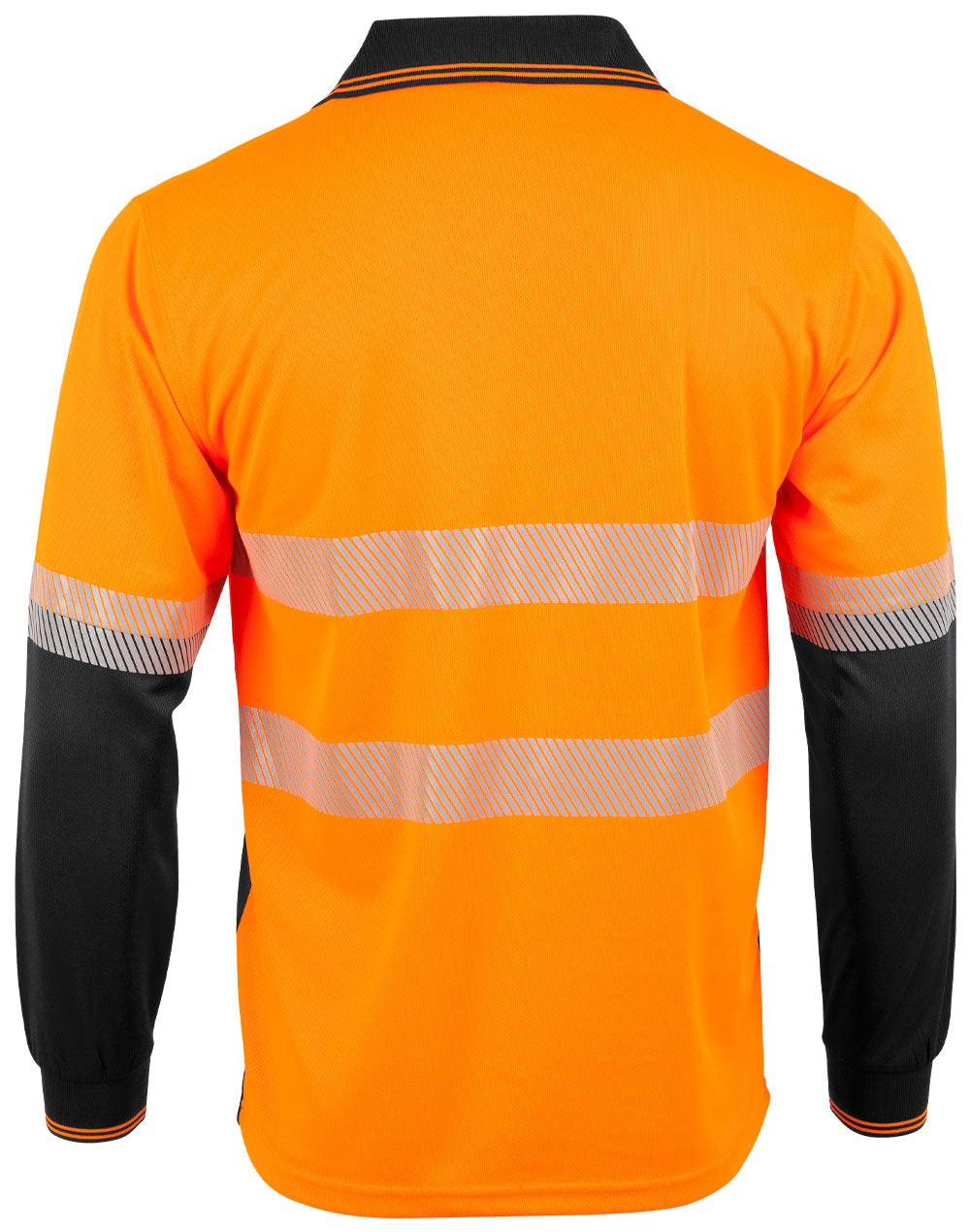 Unisex Cooldry Segmented Safety Long Sleeve Polo - SW86