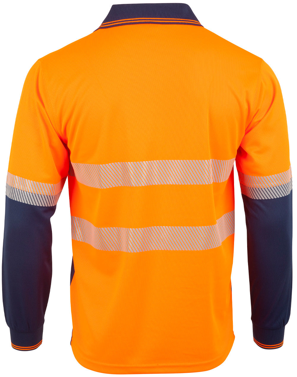Unisex Cooldry Segmented Safety Long Sleeve Polo - SW86