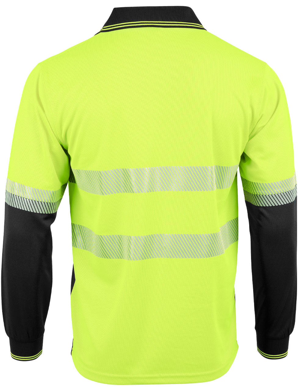 Unisex Cooldry Segmented Safety Long Sleeve Polo - SW86