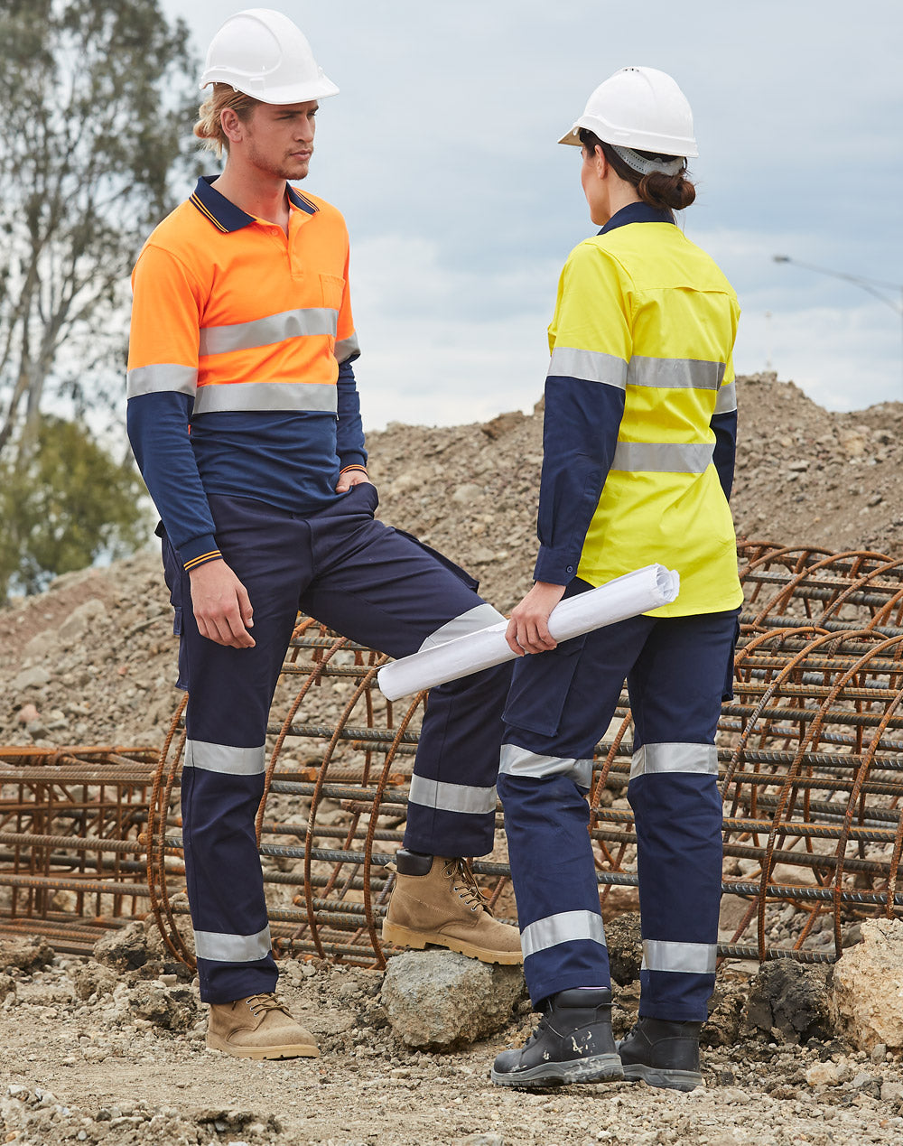 Ladies Heavy Cotton Drill pants w/ Tape - WP15HV