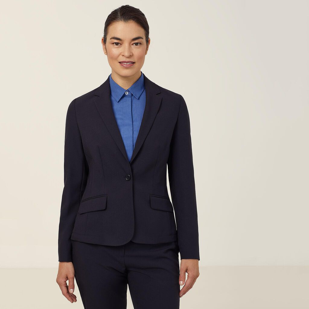 Ladies 1 Button Mid Length Jacket - CAT1E4