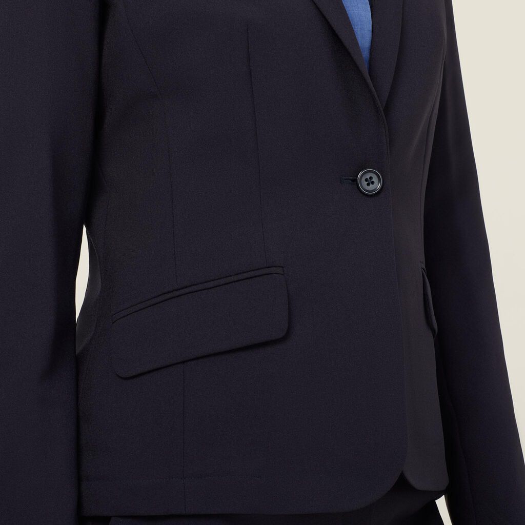 Ladies 1 Button Mid Length Jacket - CAT1E4