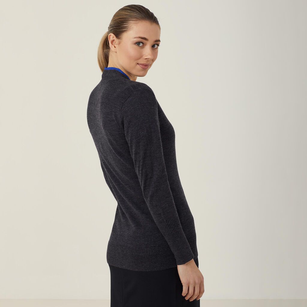 Ladies Australian Merino Wool Long Length Cardigan - CAT5B3