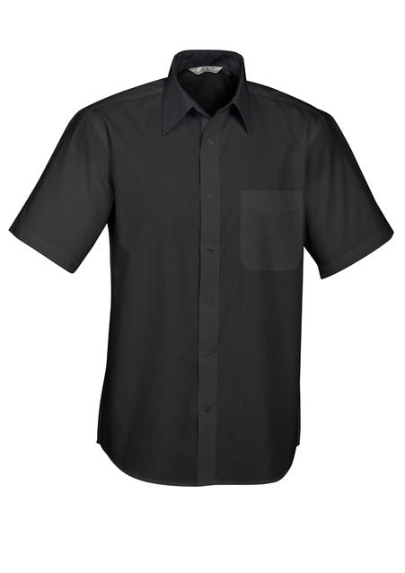 Base Mens Short Sleeve Poplin Shirt - S10512