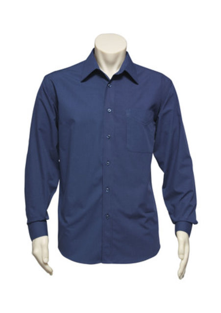 Mens Micro Check Long Sleeve Shirt SH816
