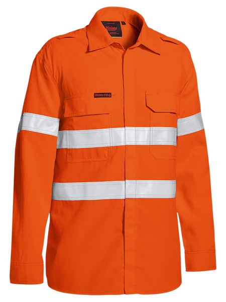 Tencate Tecasafe Plus 480 Taped Hi Vis Lightweight FR Vented Shirt- BS8238T