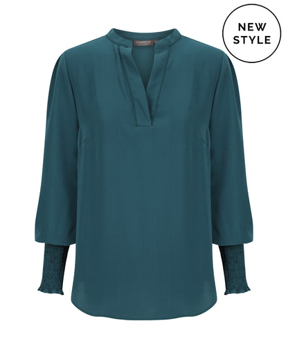 Marni Recycled Poly 1/2 Placket Top - 1805WL