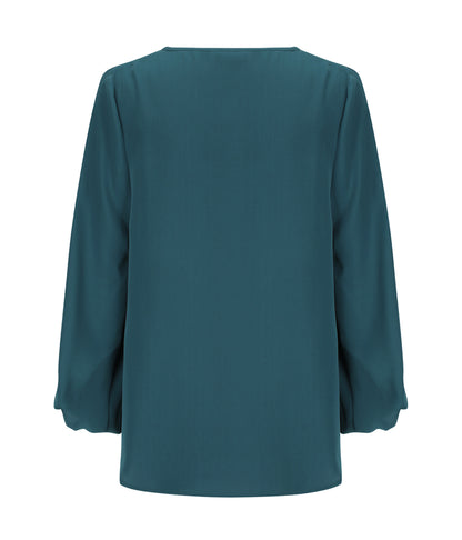 Poppy Recycled Poly Puff Sleeve Top - 1807WS