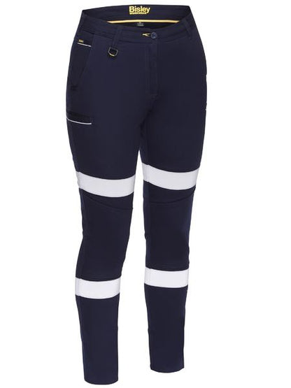 Women's Taped Mid Rise Stretch Cotton Pants - BPL6015T