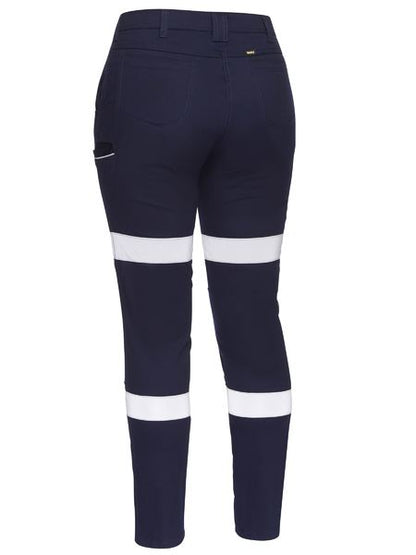 Women's Taped Mid Rise Stretch Cotton Pants - BPL6015T
